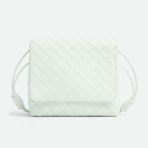 Bottega Veneta Women Mini Intrecciato Cross-Body Bag-White