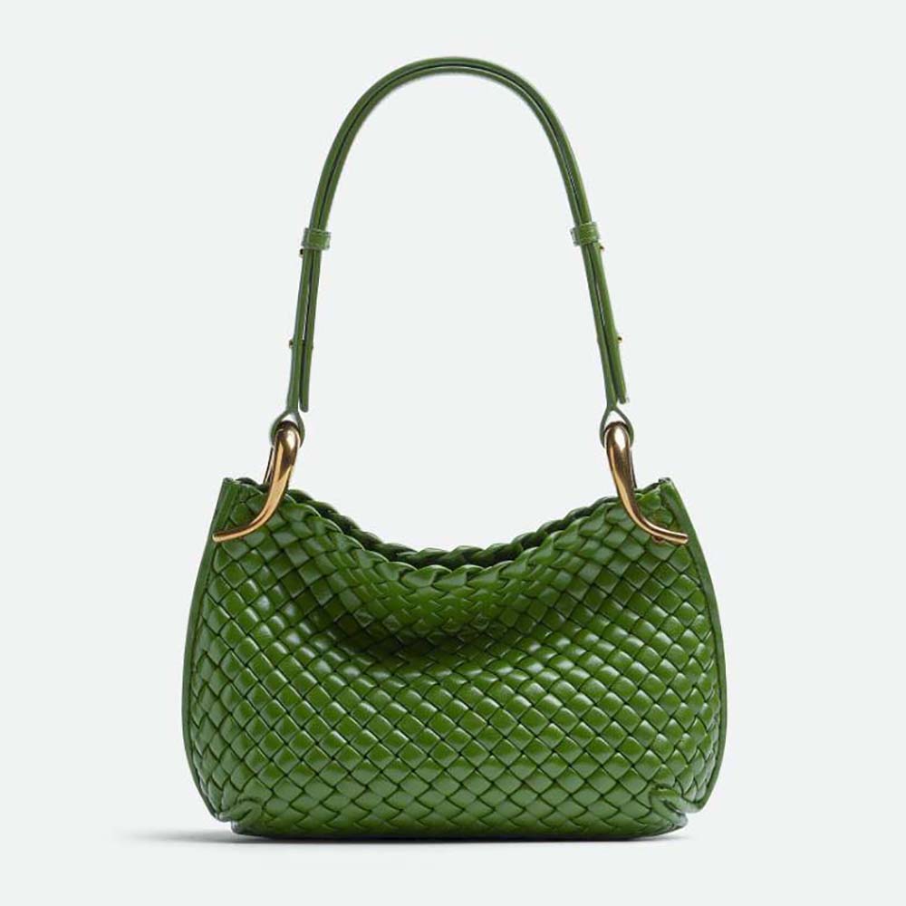 Bottega Veneta Women Small Clicker Shoulder Bag-Green