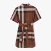 Burberry Women Check Cotton Tie-waist Shirt Dress