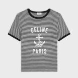 Celine Men 70's Anchor T-shirt in Striped Jersey