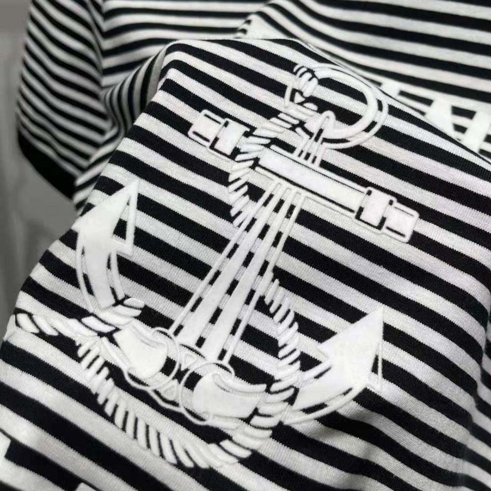 Celine Women 70's Anchor T-shirt in Striped Jersey
