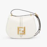 Fendi Women C’mon Mini White Leather Bag