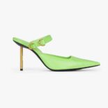 Givenchy Women Voyou Slingbacks in Leather-Green