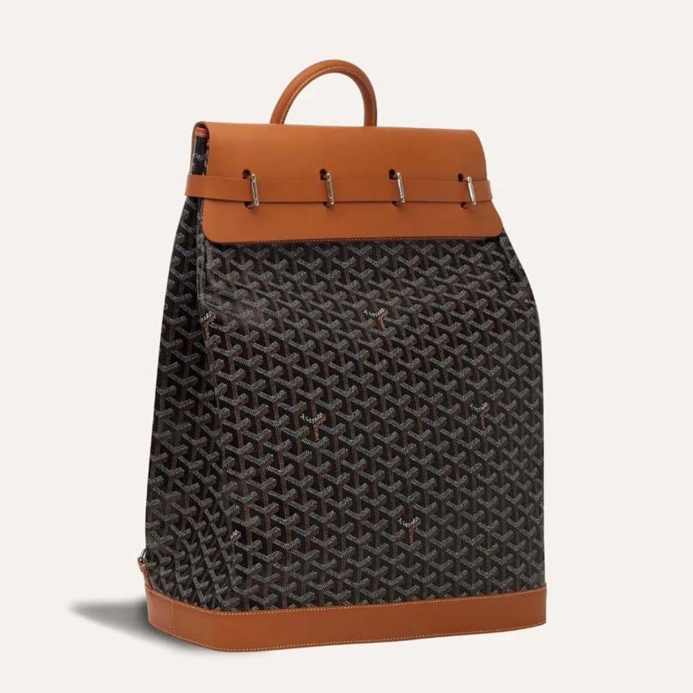 Goyard Brown Goyardine Steamer Backpack