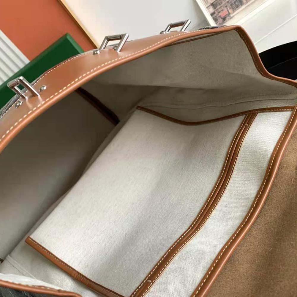Goyard Unisex Steamer PM Bag Has Four Half-circle Studs-Brown
