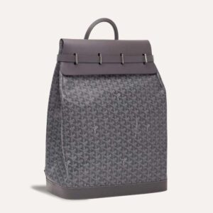 Goyard Unisex Steamer PM Bag Has Four Half circle Studs Silver