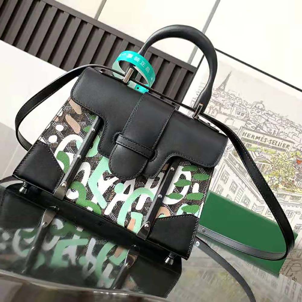 Goyard Women Saïgon Structuré Mini Bag Lettres Camouflage-Green 2 Goyard Women Saïgon Structuré Mini Bag Lettres Camouflage-Green - Image 2