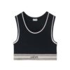 Loewe Women Cropped Tank Top in Viscose-Black