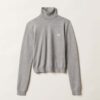 Miu Miu Women Cashmere and Silk Sweater with Intarsia Logo
