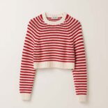 Miu Miu Women Cotton and Cashmere Sweater-Red