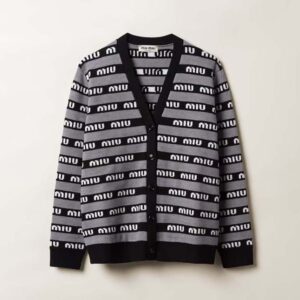 Miu Miu Women Wool Cardigan-Black