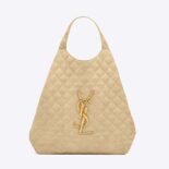 Saint Laurent YSL Women Icare Maxi Shopping Bag in Quilted Nubuck Suede
