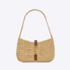 Saint Laurent YSL Women Le 5 à 7 Mini in Raffia-Beige