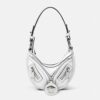 Versace Women Repeat Mini Hobo Bag-White