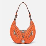 Versace Women Repeat Small Hobo Bag-Orange