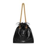 Balenciaga Women Crush Small Tote Bag in Black Crushed Calfskin