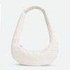 Bottega Veneta Women Buddy Intrecciato Leather Crossbody Bag-White