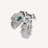 Bvlgari Women Serpenti 18 kt White Gold Ring Set-Green