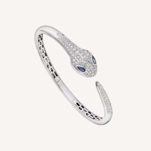 Bvlgari Women Serpenti Bangle Bracelet in 18 kt White Gold