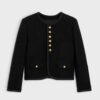 Celine Women Chasseur Jacket in Bouclette Natté-Black