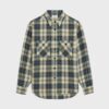Celine Women Loose Shirt in Checked Cotton-Navy