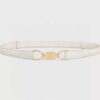 Celine Women Small Block Triomphe Belt in Taurillon Leather-White 9 Celine Women Small Block Triomphe Belt in Taurillon Leather-White