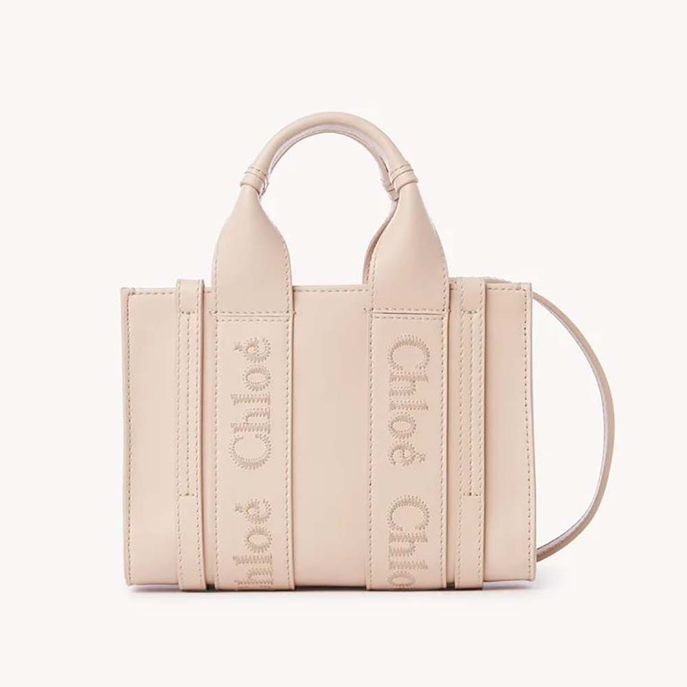 Chloe Women Mini Woody Tote Bag-Pink