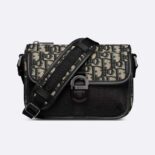 Dior Men 8 Mini Bag with Strap Beige and Black Dior Oblique Jacquard
