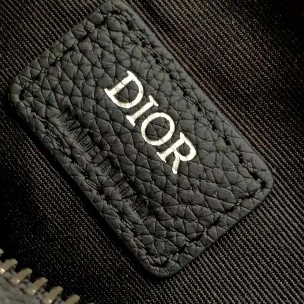 Dior Men 8 Mini Bag with Strap Beige and Black Dior Oblique Jacquard 10 Dior Men 8 Mini Bag with Strap Beige and Black Dior Oblique Jacquard - Image 10