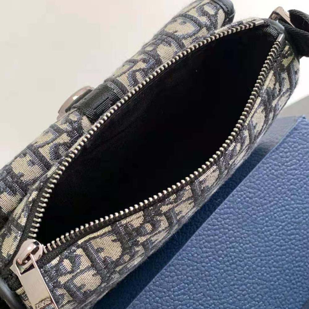 Dior Men 8 Mini Bag with Strap Beige and Black Dior Oblique Jacquard 7 Dior Men 8 Mini Bag with Strap Beige and Black Dior Oblique Jacquard - Image 7