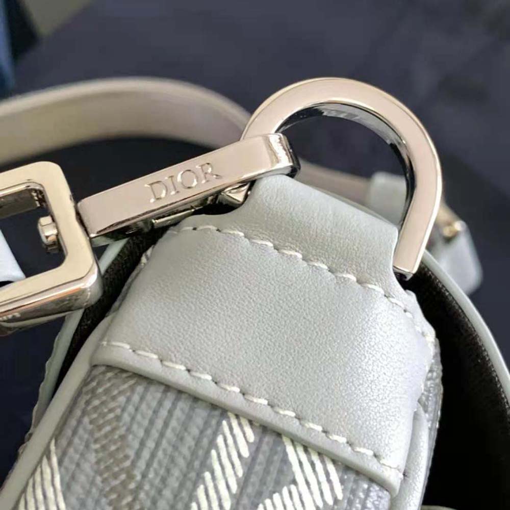 Dior Men Mini Dior Hit the Road Bag Dior Gray CD Diamond Canvas 8 Dior Men Mini Dior Hit the Road Bag Dior Gray CD Diamond Canvas - Image 8