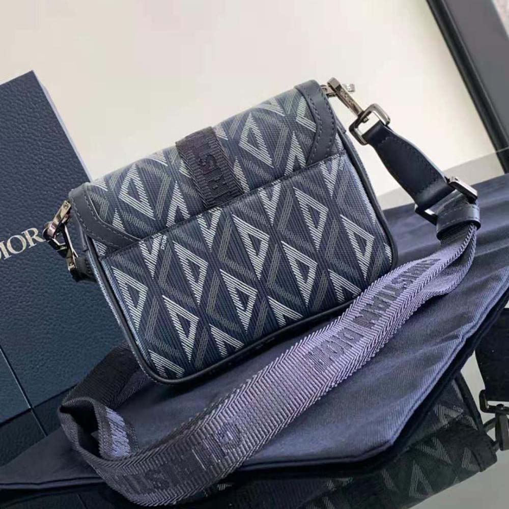 Dior Men Mini Dior Hit the Road Bag Navy Blue CD Diamond Canvas 3 Dior Men Mini Dior Hit the Road Bag Navy Blue CD Diamond Canvas - Image 3
