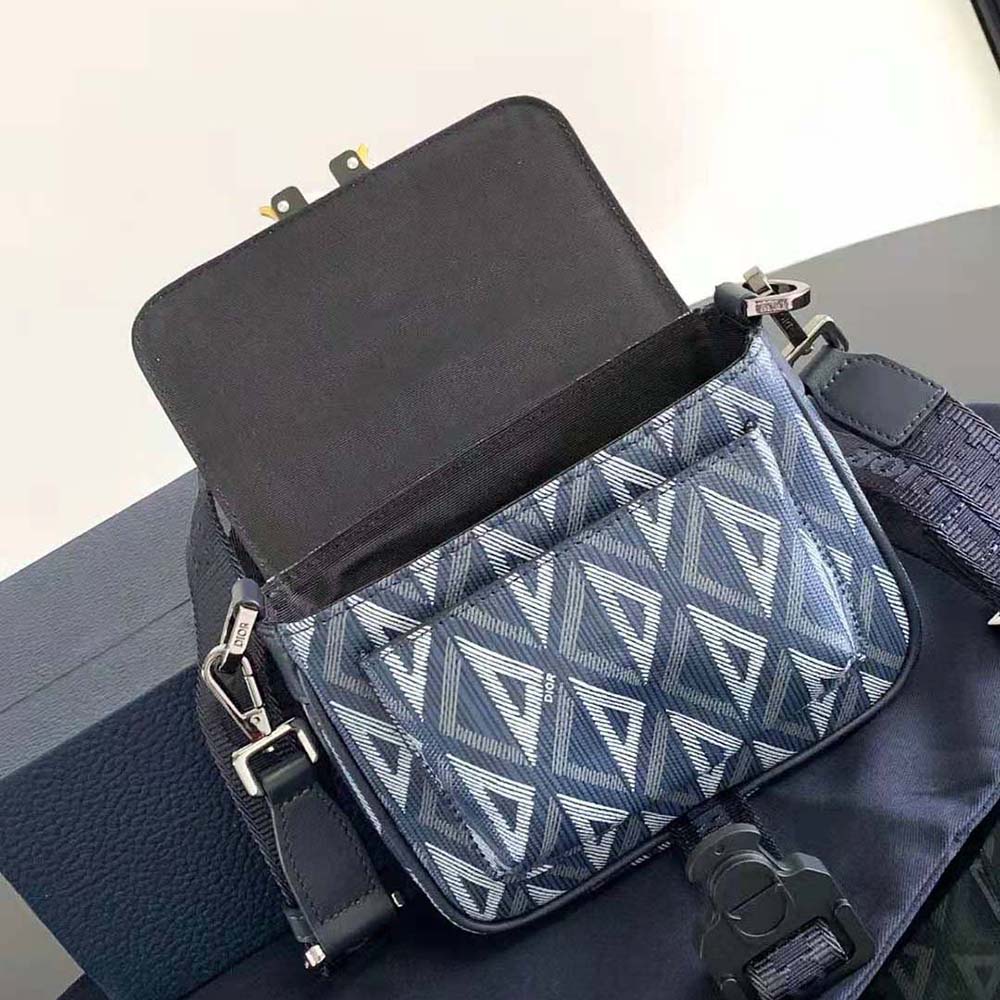 Dior Men Mini Dior Hit the Road Bag Navy Blue CD Diamond Canvas 5 Dior Men Mini Dior Hit the Road Bag Navy Blue CD Diamond Canvas - Image 5