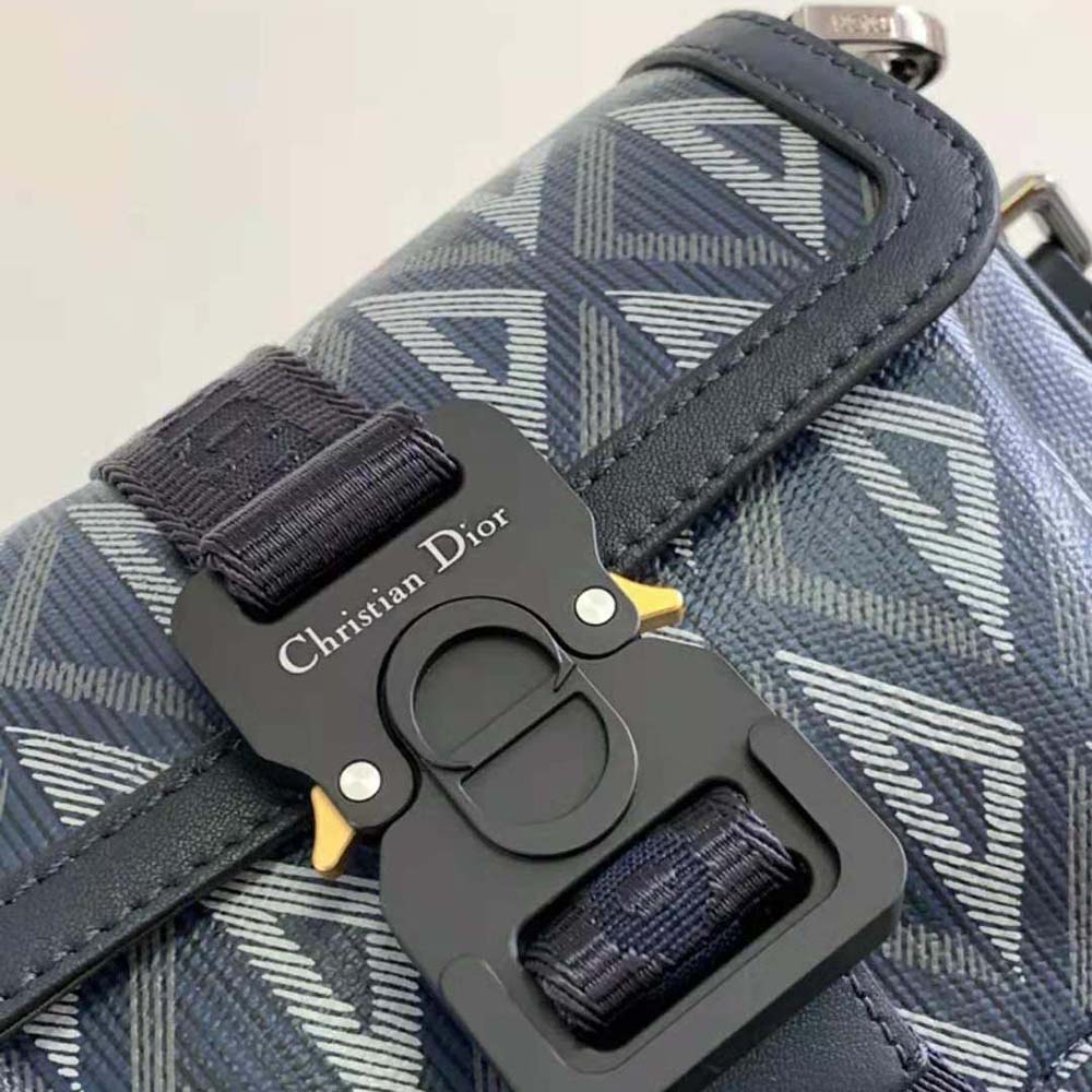 Dior Men Mini Dior Hit the Road Bag Navy Blue CD Diamond Canvas 8 Dior Men Mini Dior Hit the Road Bag Navy Blue CD Diamond Canvas - Image 8