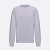 Dior Men Sweater with Dior Oblique Inserts Gray Cotton Jersey