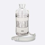 Dior Unisex Aqua Bottle with Shoulder Strap Off-White Grained Calfskin and Dior Oblique Stainless Steel