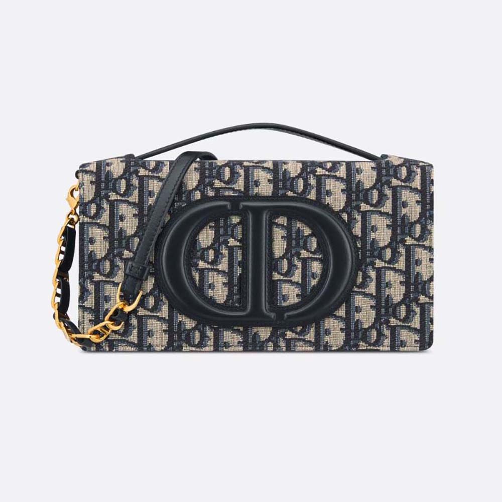 Dior - CD Signature Mini Bag Blue Dior Oblique Jacquard - Women