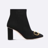 Dior Women C'est Dior Heeled Ankle Boot Suede Calfskin-Black