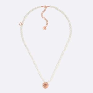 Dior Women D-Millefiori Necklace Matte Pink-Finish Metal