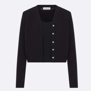 Dior Women Twin-set Black Cashmere Knit