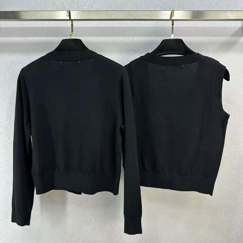 Dior Women Twin-set Black Cashmere Knit 3 Dior Women Twin-set Black Cashmere Knit - Image 3