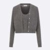 Dior Women Twin-set Gray Cashmere Knit