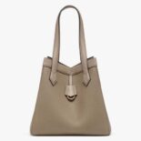Fendi Women Origami Medium Dove Gray Leather Bag That Can be Transformed