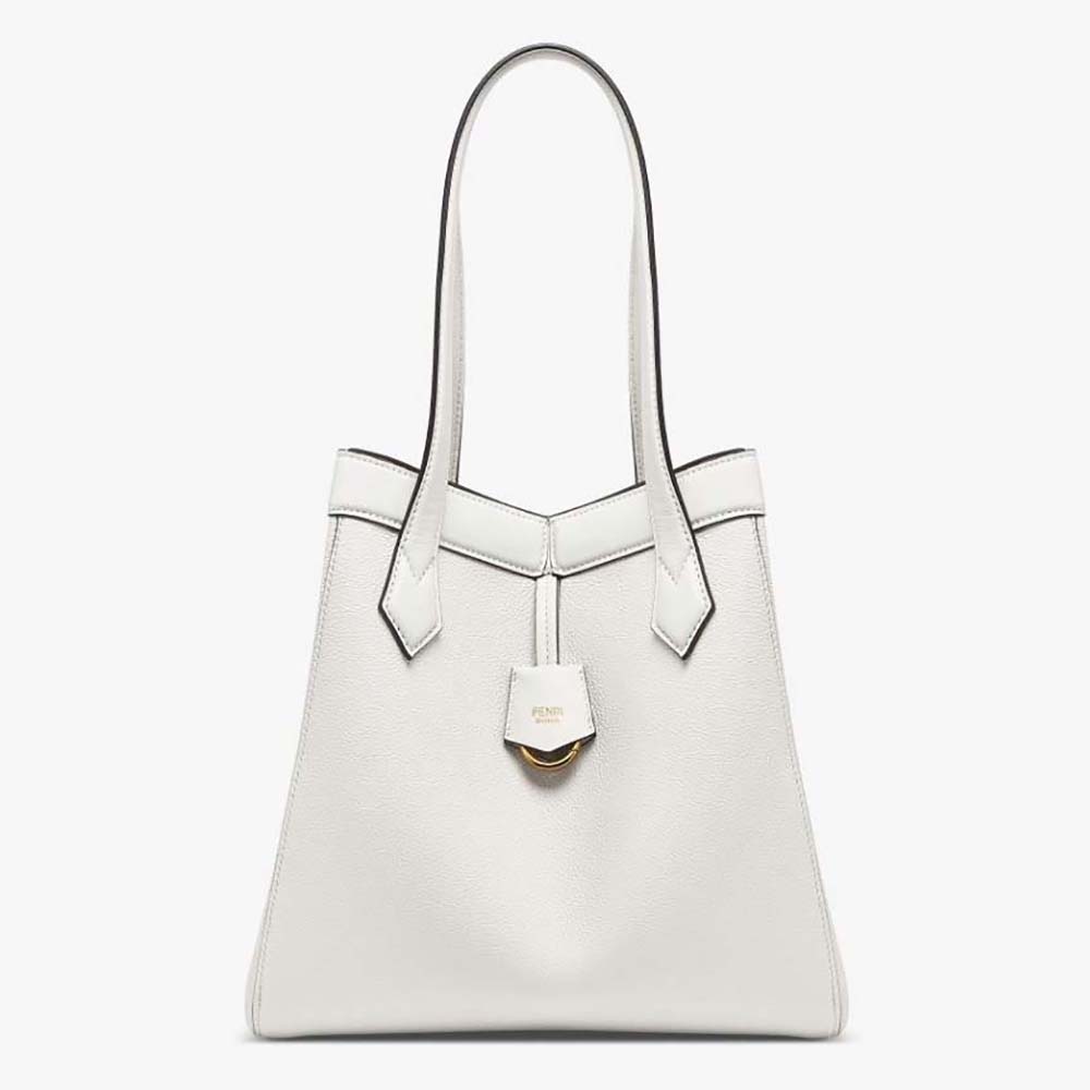 Fendi Women Origami Medium White Leather Bag That Can be Transformed 1 Fendi Women Origami Medium White Leather Bag That Can be Transformed