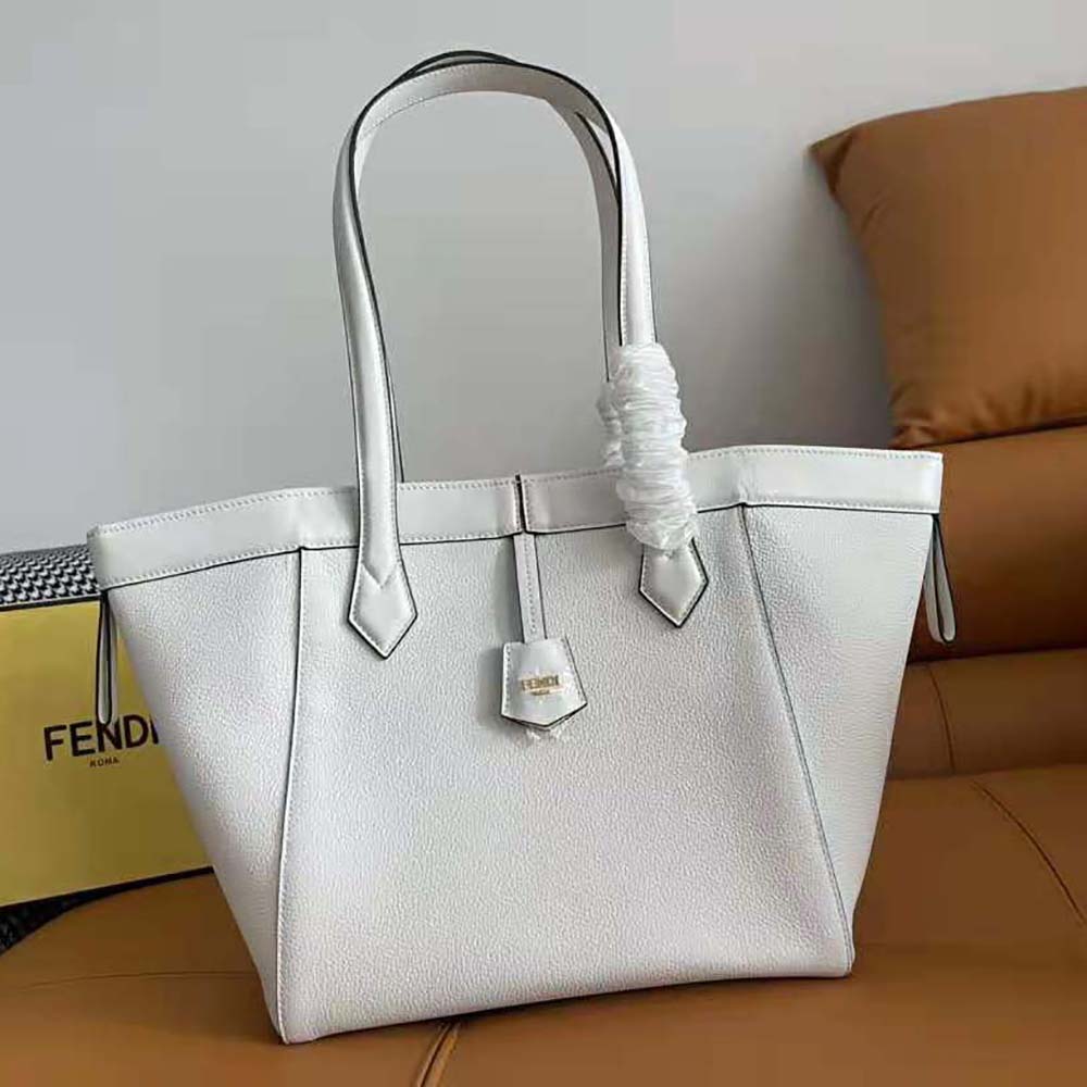 Fendi Women Origami Medium White Leather Bag That Can be Transformed 4 Fendi Women Origami Medium White Leather Bag That Can be Transformed - Image 4
