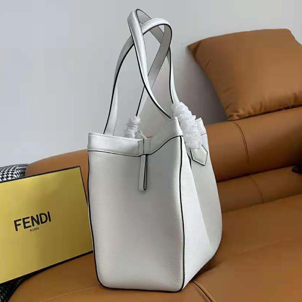 Fendi Women Origami Medium White Leather Bag That Can be Transformed 5 Fendi Women Origami Medium White Leather Bag That Can be Transformed - Image 5