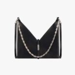 Givenchy Women Small Cut Out Bag in Box Leather with Chain-Black