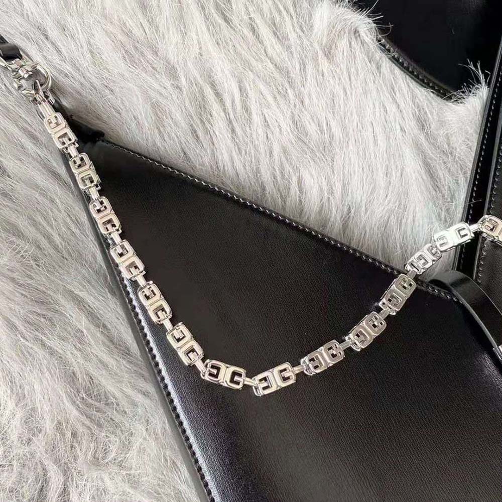 Givenchy Women Small Cut Out Bag in Box Leather with Chain-Black 7 Givenchy Women Small Cut Out Bag in Box Leather with Chain-Black - Image 7
