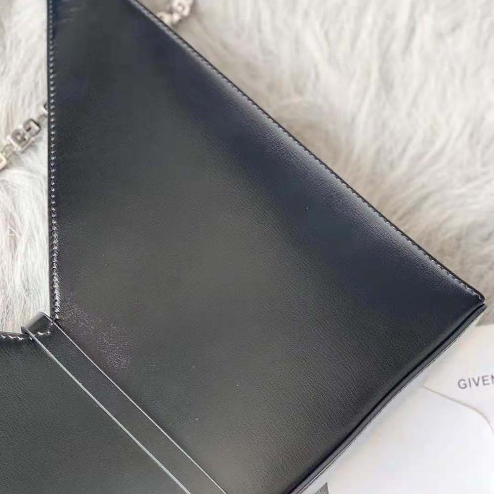 Givenchy Women Small Cut Out Bag in Box Leather with Chain-Black 6 Givenchy Women Small Cut Out Bag in Box Leather with Chain-Black - Image 6