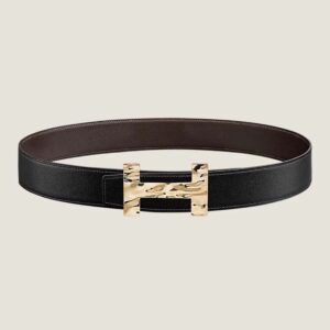 Hermes Men Guizz H2o Belt Buckle & Reversible Leather Strap 38 mm